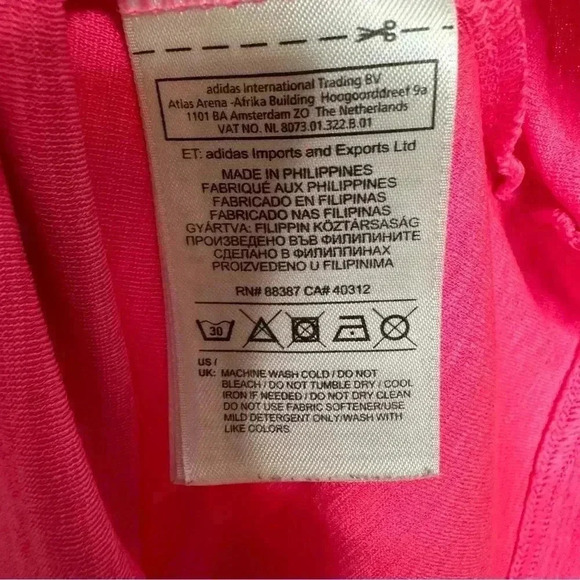 Adidas Supernova Shirt V-Neck Long Sleeved Pink &  Black Size Small - Picture 10 of 16
